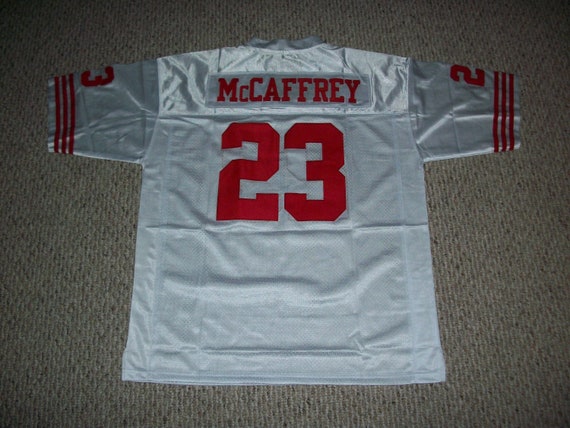 Christian Mccaffrey #23 Sewn Stitched Custom Jersey White San