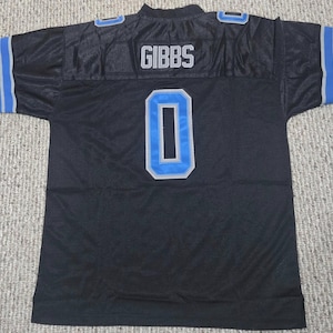 Jahmyr Gibbs #0 Sewn Stitched Custom Jersey Black Detroit All Adult Sizes