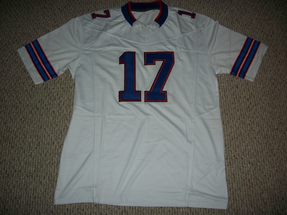 Josh Allen #17 Sewn Stitched Custom Jersey Current Style White