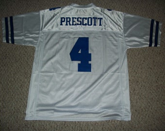 Dak Prescott #4 Sewn Stitched Custom Jersey White Dallas All Adult Sizes