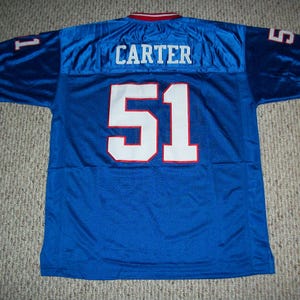 Maglia personalizzata Abdul Carter #51 cucita a mano, blu New York, tutte le taglie per adulti