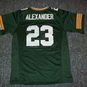 Jersey personnalisé Jaire Alexander #23 cousu surpiqûre vert Green Bay Toutes les tailles adultes