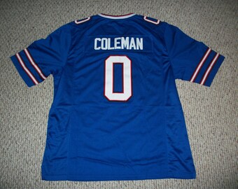 Keon Coleman #0 Sewn Stitched Custom Jersey Current Blue Buffalo All Adult Sizes