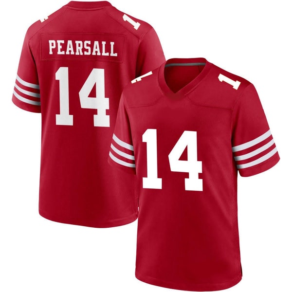 Ricky Pearsall Sewn Stitched Custom Jersey Red San Francisco All Adult Sizes **PREORDER**