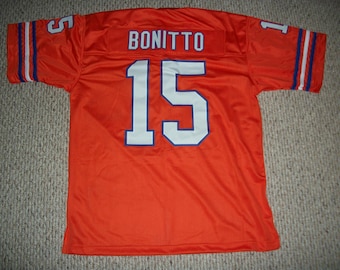 Nik Bonitto #15 Sewn Stitched Custom Jersey Orange Denver All Adult Sizes