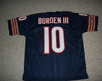 Luther Burden III #10 Sewn Stitched Custom Jersey Chicago Blue All Adult Sizes