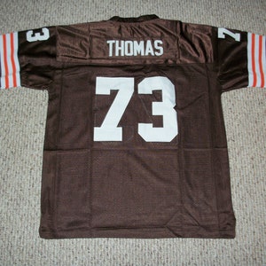 Joe Thomas #73 Sewn Stitched Custom Jersey Brown Cleveland All Adult Sizes