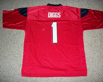 Camiseta personalizada cosida de Stefon Diggs, color rojo, Houston, todas las tallas para adultos