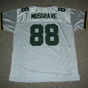 Luke Musgrave #88 Sewn Stitched Custom Jersey White Green Bay All Adult Sizes