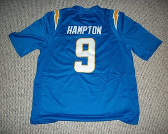 Omarion Hampton #9 Sewn Stitched Custom Jersey Blue Los Angeles All Adult Sizes ERROR