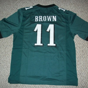 A.J. Brown #11 Sewn Stitched Custom Jersey Green Philadelphia All Adult Sizes