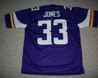 Aaron Jones #33 Sewn Stitched Custom Jersey Purple Minnesota All Adult Sizes