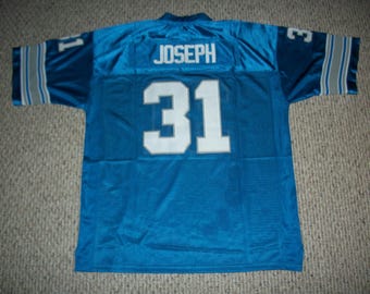 Kerby Joseph #31 Sewn Stitched Custom Jersey Detroit Throwback Blue All Adult Sizes