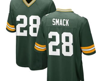 Trey Smack #28 Sewn Stitched Custom Jersey Green Bay Green All Adult Sizes *PREORDER*