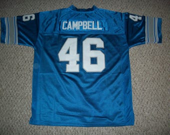 Maglia personalizzata cucita Jack Campbell #46 Detroit Throwback Blue, tutte le taglie per adulti