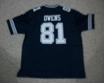 Terrell Owens #81 Sewn Stitched Custom Jersey Blue Dallas All Adult Sizes