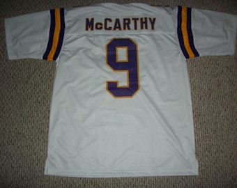 J.J. McCarthy #9 Sewn Stitched Custom Jersey White Minnesota All Adult Sizes