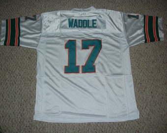 Jaylen Waddle #17 Sewn Stitched Custom Jersey White Miami All Adult Sizes