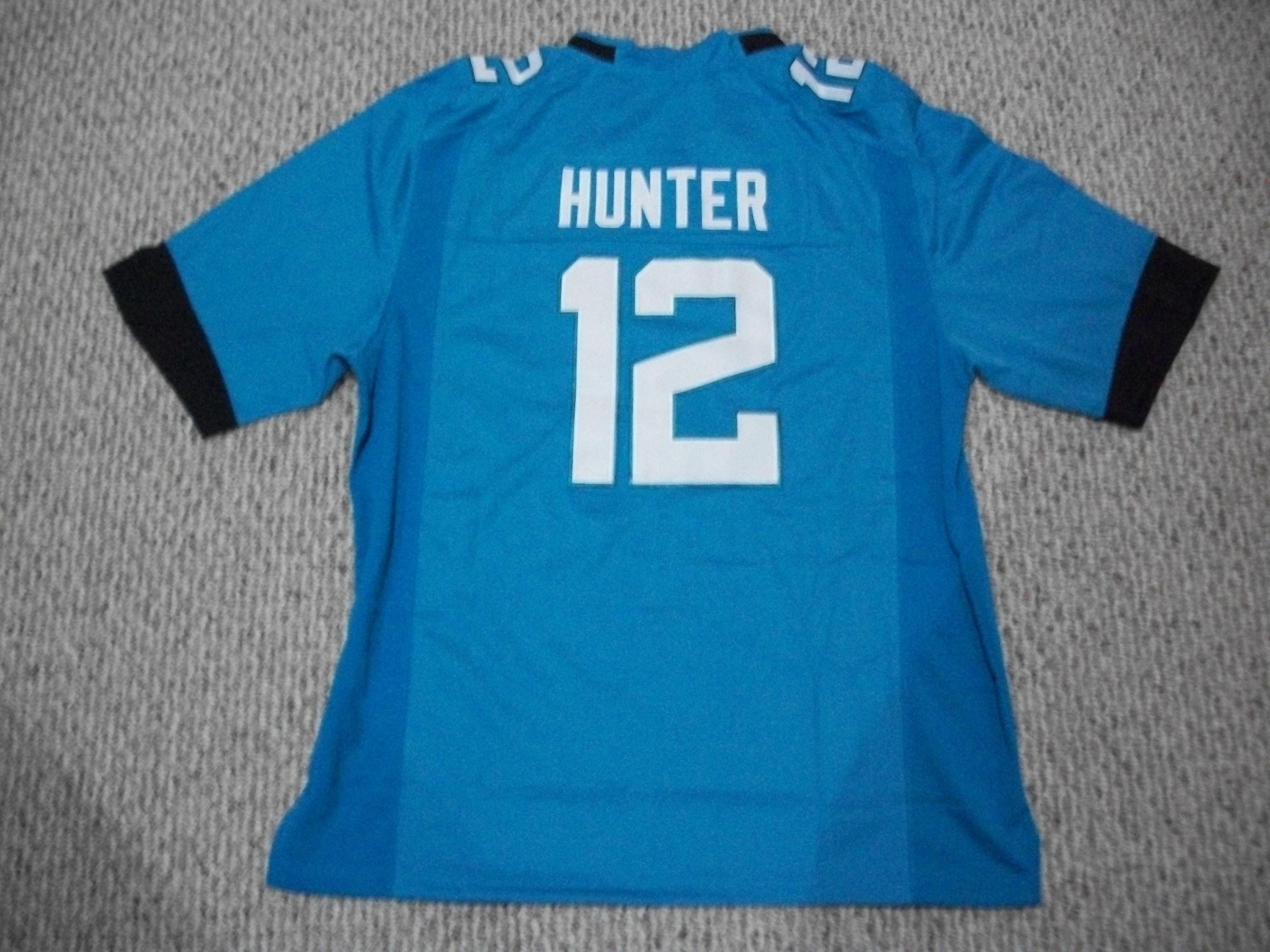 Travis Hunter #12 Sewn Stitched Custom Jersey Teal Jacksonville
