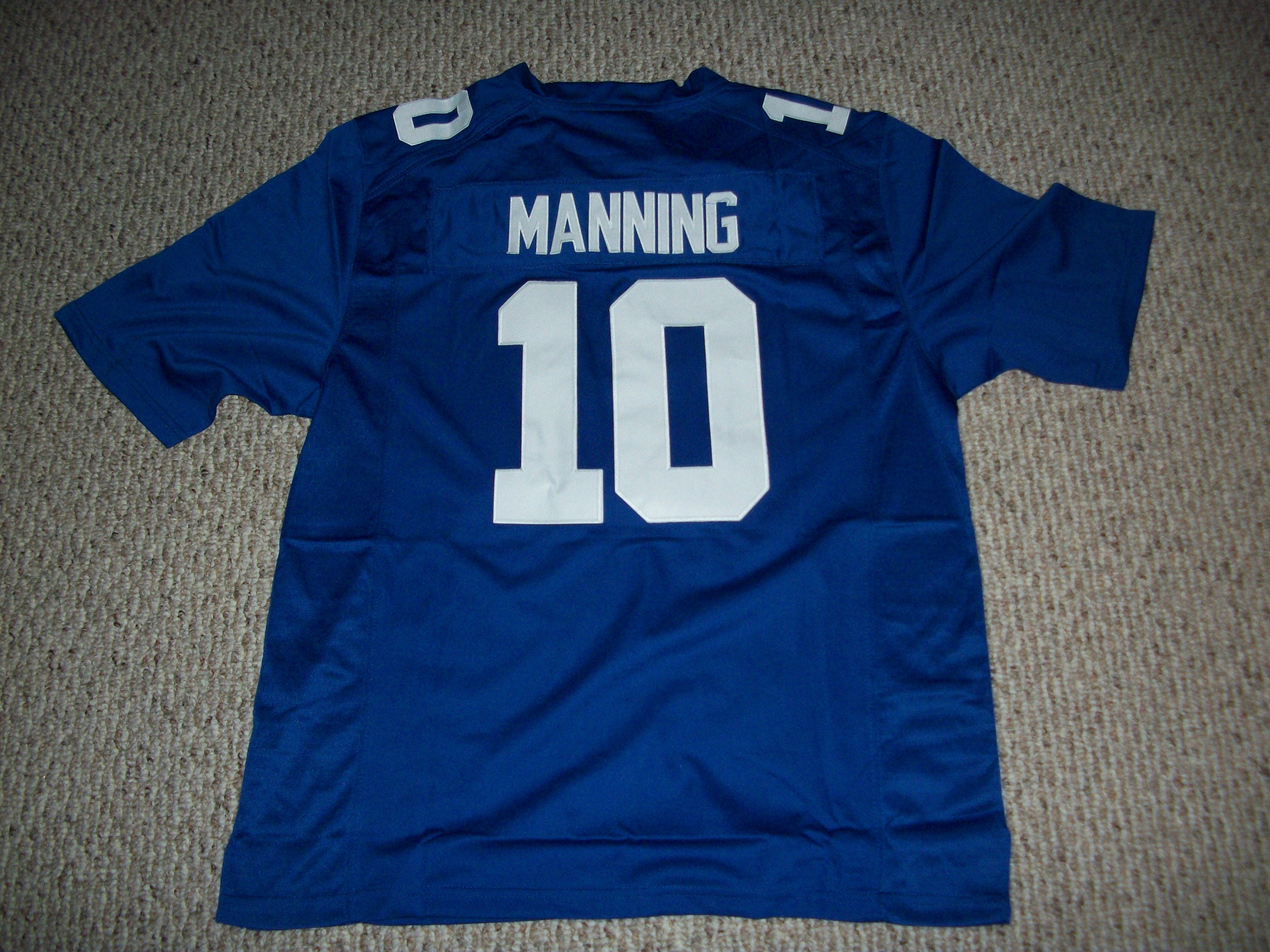 Eli Manning 10 Sewn Stitched Custom Jersey Blue New York All Adult Sizes Etsy