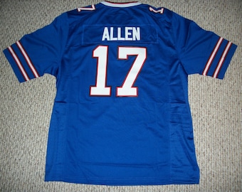 Josh Allen #17 Sewn Stitched Custom Jersey Current Style Blue Buffalo All Adult Sizes