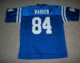 Maglia personalizzata cucita Tyler Warren #84 Indianapolis blu, tutte le taglie per adulti