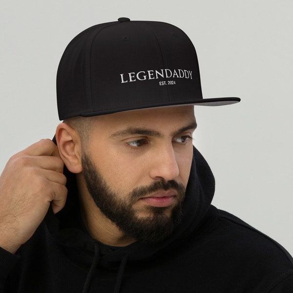 Snapback-Cap, Legendaddy, Geschenk für Papa, Cappy, schwarze Cap, Papa, Daddy