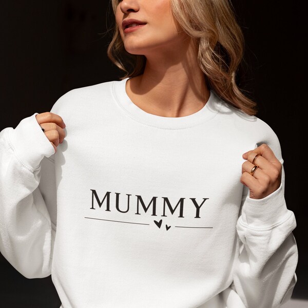 Mummy Love, Stolze Mama, Sweatshirt, Weißes Sweatshirt, Geschenkidee, Muttertag