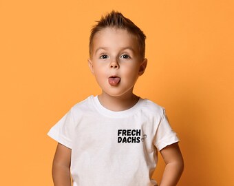 Kinder T-Shirt, Kinderkleidung, Frech Dachs, Exklusives Design, Trendsetter, Mode für Kinder, Jungen T-Shirt