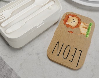 Lion, lunch box, boys, adventure, bento style, organized, children, school, on the go, kindergarten, customizable with name, lunch box