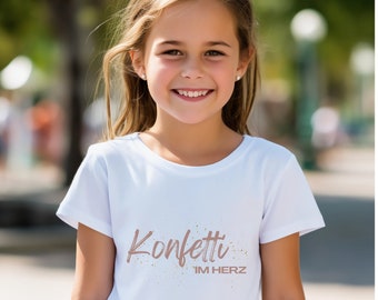 Kinder T-Shirt, Kinderkleidung, Konfetti im Herz, Exklusives Design, Trendsetter, Mode für Kinder