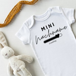 Baby Body Personalized Mini Last Name | Announce Pregnancy | Expectant Parents Gift | Birth Gift