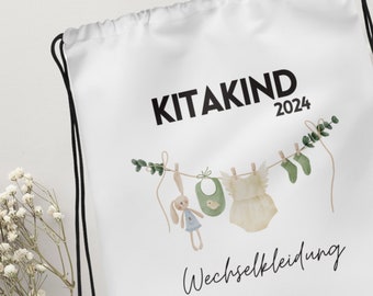 Wechselkleidung Turnbeutel für Kindergarten, Kindertasche ideal für Kita, Beutel personalisierbar