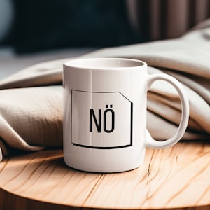 Mug with saying &quot;NÖ&quot; - statement mug for office, everyday life & home office, funny gift for colleague, boss, coffee mug funny