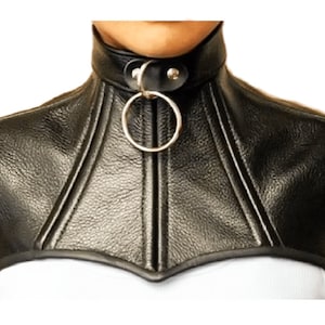 Leather Neck Corset Collar: Gothic Posture Collar