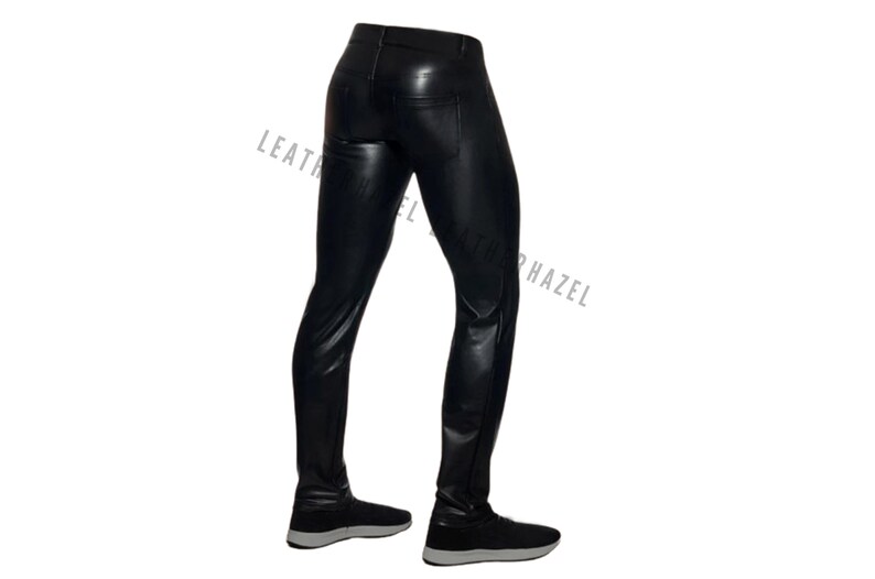 Genuine Sheep Skin Leather Pants Leather Jeans Black Pants Gift for Men
