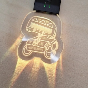 Chaveiro de LED acrílico