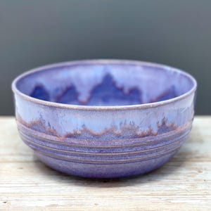 Purple Serving Bowl | 7.5 inch Fruit Bowl | Ceramic Bowl | Large Handmade Purple Bowl