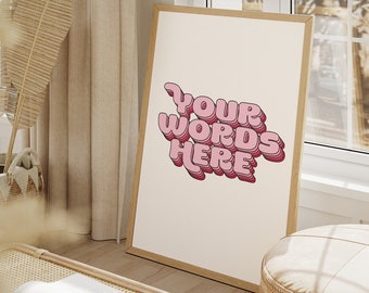 3D Custom Quote Art | Wall Print | Bespoke Typography Decor | Kitchen Art | Personalized Poster