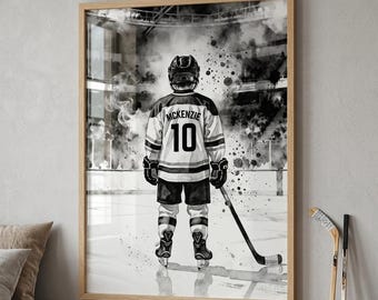 Stampa personalizzata di una maglia da hockey, decorazione murale sportiva personalizzata (download digitale)