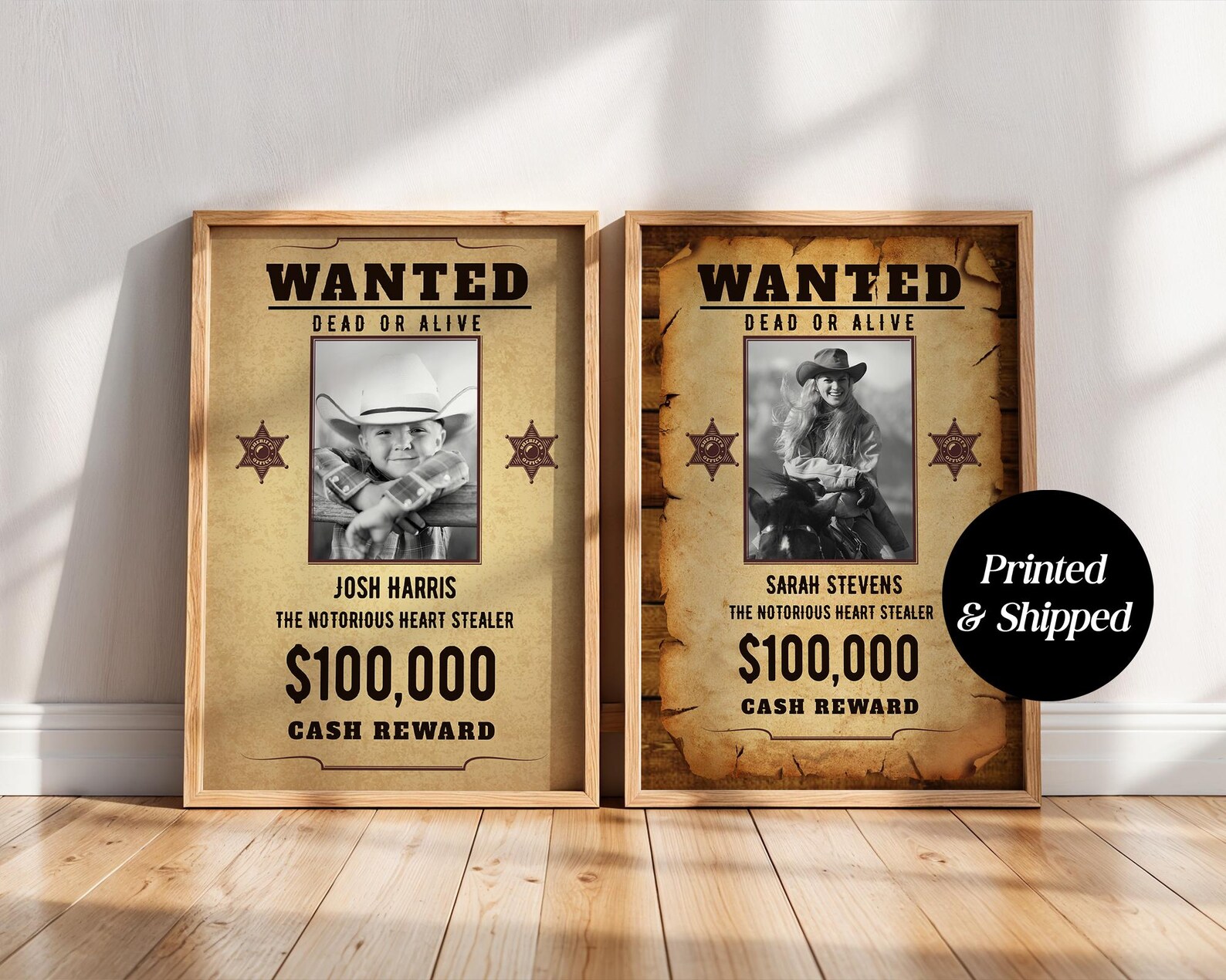 Custom Wanted Poster, Personalized Print for Western Decor, Unique Gift ...