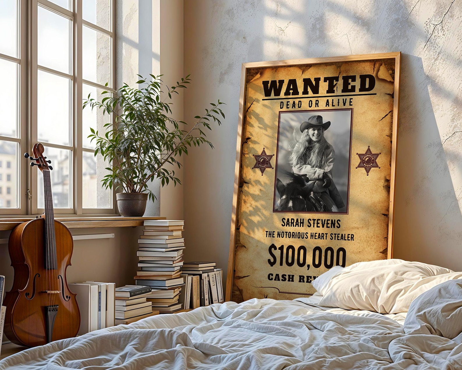 Custom Wanted Poster, Personalized Print for Western Decor, Unique Gift ...