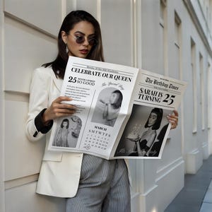 Custom Newspaper Print A3 A2 Printed Newspaper from Your Template, Personalised Birthday Newspaper, Custom Newspaper Printing Service