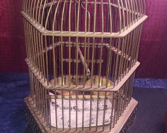 Vintage, brass birdcage