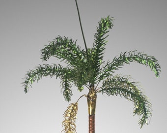 Tabletop Foxtail palm metal art sculpture