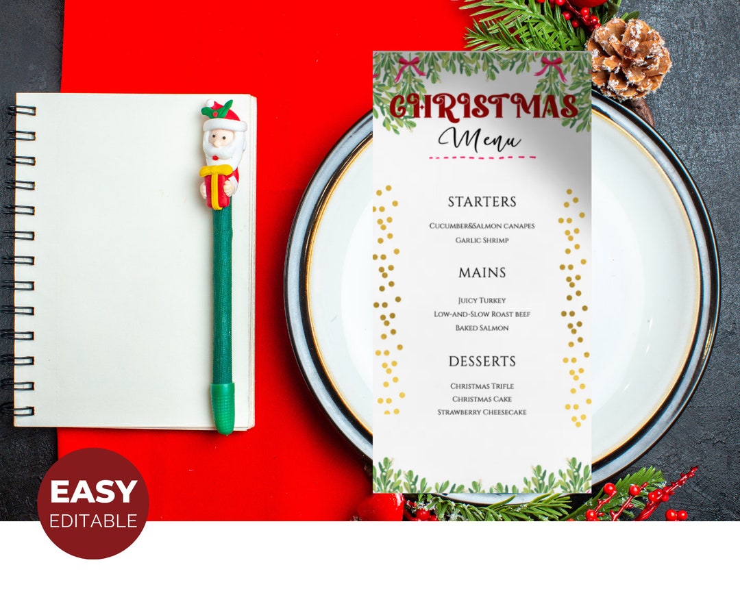 Christmas Holiday Lunch&dinner Menu, Holiday Dinner Menu, Christmas