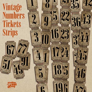 Vintage Tickets Strips, Vintage Numbers, Tickets Imprimbles, Ephemera Digital, Scrapbooking Printable, Digital Graphics, Paper 000775 - Etsy Vintage Tickets Strips, Vintage Numbers, Tickets Imprimbles, Ephemera Digital, Scrapbooking Printable, Digital Graphics, Paper 000775 - Etsy