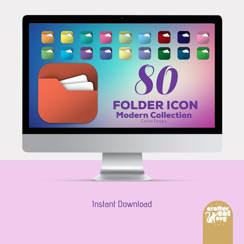 80 Colorful Folder Icons, Organize in Style, Modern Dreams: Modern ...