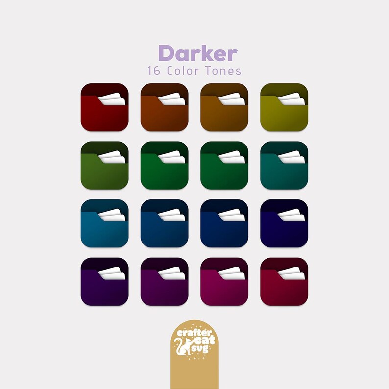 80 Colorful Folder Icons, Organize in Style, Modern Dreams: Modern ...