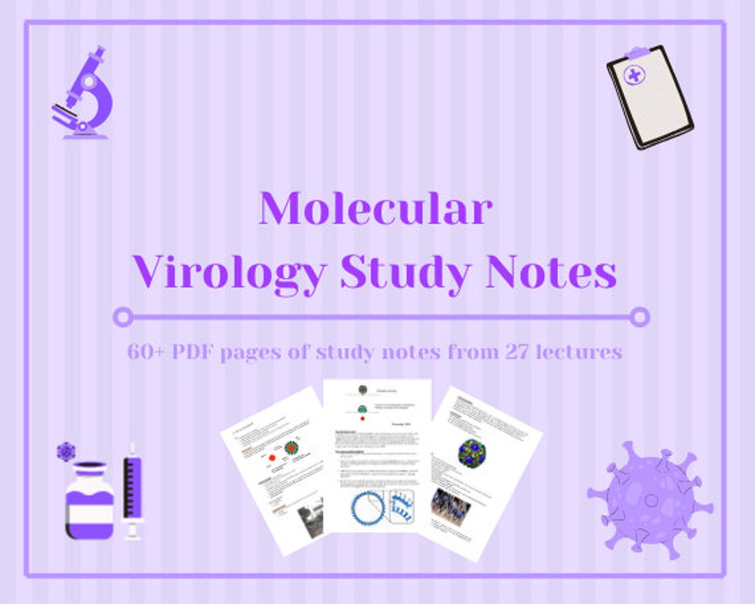 60 PDF Molecular Virology Study Notes Nursing, Medical School, STEM